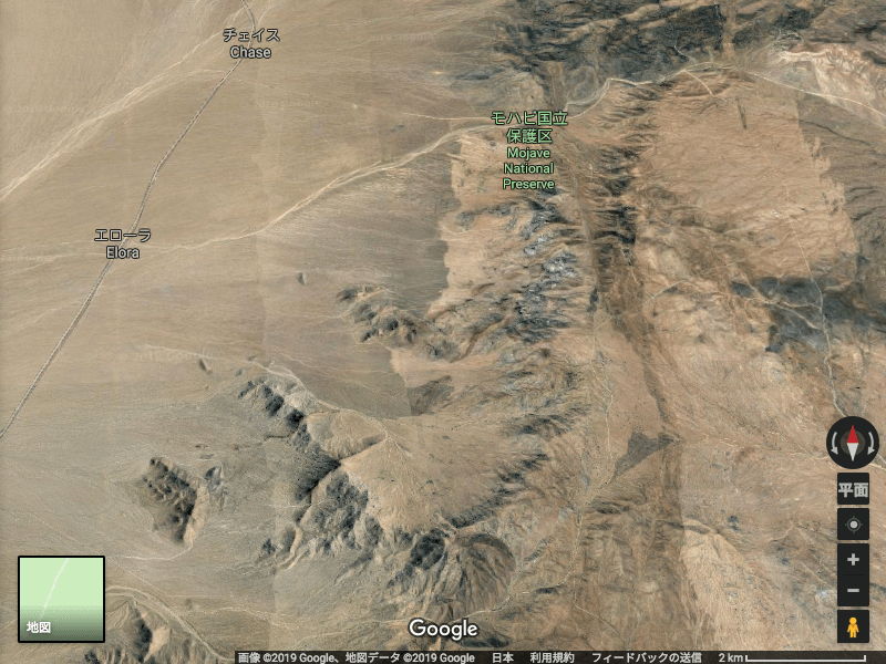 Googlemap Mojave砂漠